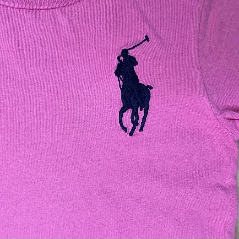 Polo Ralph Lauren Kids bright pink Big Pony Cotton Jersey Tee size 5